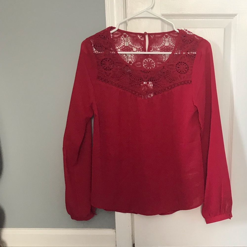 Red blouse